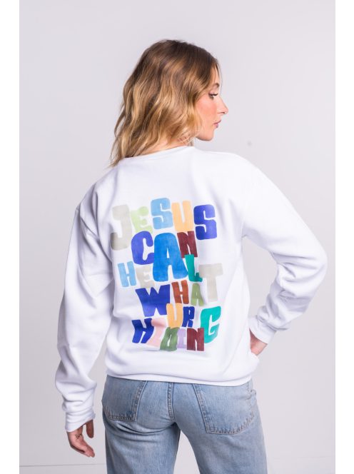 JESUS CAN HEAL WHAT YOU'RE HIDING unisex sweatshirt