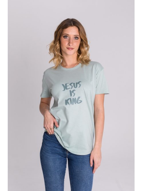 JESUS IS KING dustygreen unisex T-shirt