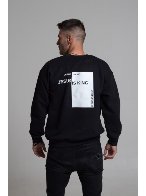 JESUS IS KING black unisex crewneck