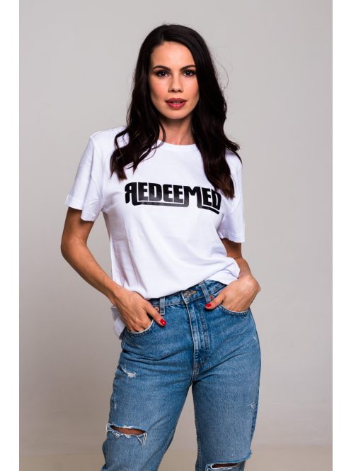 REDEEMED white unisex T-shirt